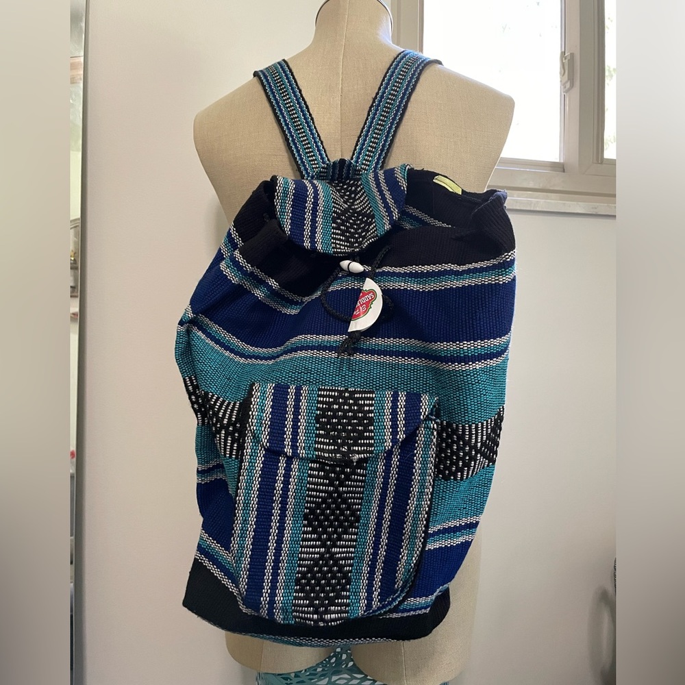 NWT Blue Teal Black Baja Backpack